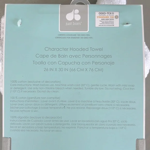 🐰🆕 Easter Bunny Hooded Towel for Baby. NWT. - Picture 6 of 7